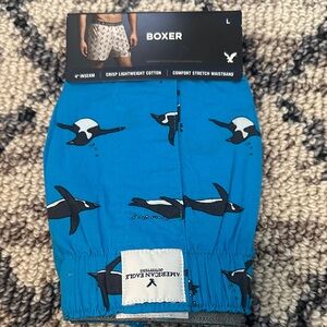 American Eagle Outfitters Mens Blue Penguin Boxers
